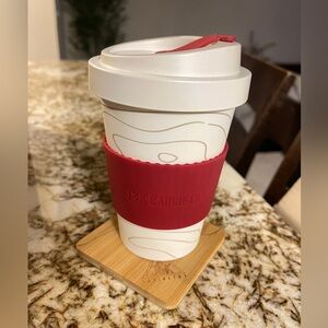 16 Oz Insulated Travel Mug, To-Go Coffee Cup with Lid & Coaster Office School